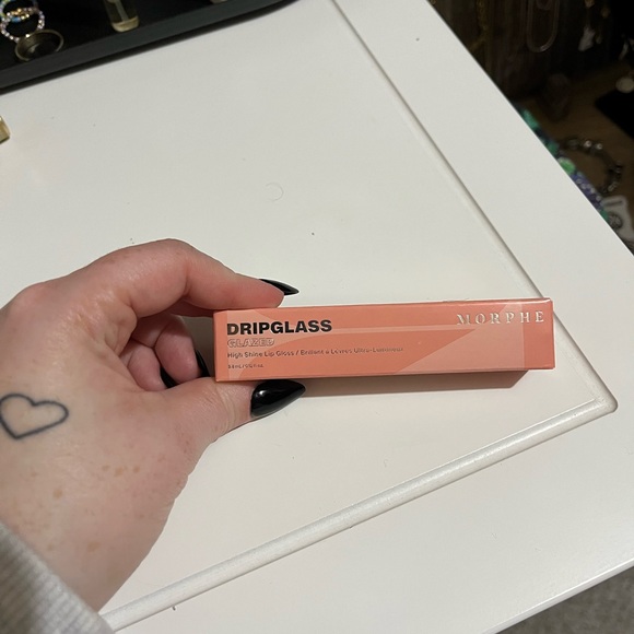 NWT NIB Morphe Drip Glass Glazed Lip Gloss in Polished Peach 0.12oz Full Size - Picture 2 of 11